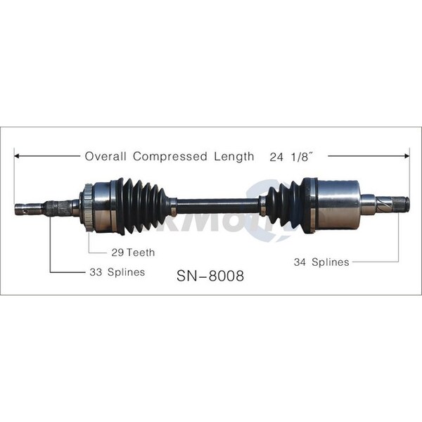 Surtrack Axle Cv Axle Shaft, Sn-8008 SN-8008 - main